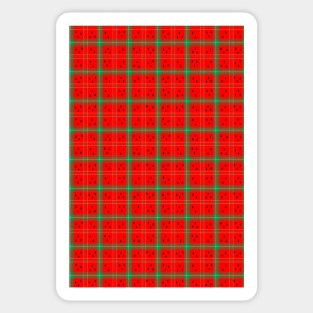 watermelon  plaid Sticker